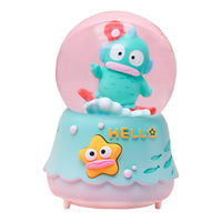 Cute Glowing Snow Globe Music Box with Clownfish Figurine, Creative Resin Desktop Ornament for Kids