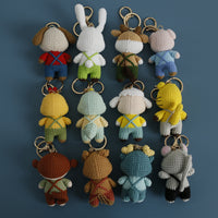 Hand-Knitted Zodiac Animal Doll Keychain Charms