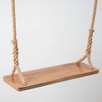 Solid Wood Swing Seat for Indoor/Outdoor Use - Elm Wood Anti-Corrosion Swing Board for Adults and Children
