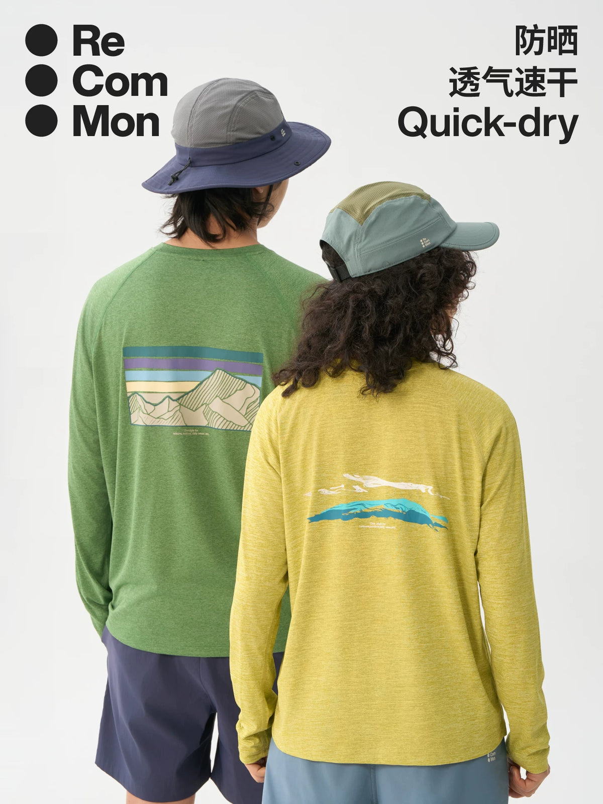 Recommon Quick-Dry UV Protection Long Sleeve T-Shirt for Outdoor Hiking & Sports