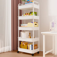 Multi-Layer Rolling Storage Cart with Handle for Kitchen Bathroom Bedroom