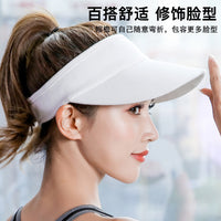 Women's Summer Visor Hat Korean Style Sun Protection Outdoor Sports Topless Baseball Cap