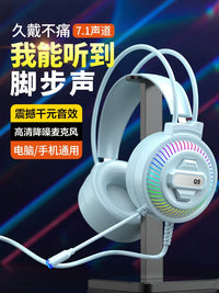 Gaming Headset with Noise-Cancelling Microphone for PC, Laptop, and Mobile - Wired USB