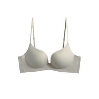 Ashimi Cross-Back Bralette for Small Busts, Thin Seamless Gathered Backless Bra