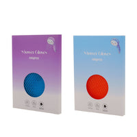 Korean Exfoliating Bath Scrubber Gloves and Back Strap Set, Soft TPU Honeycomb Massage for Deep Cleanse