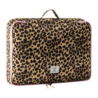Leopard Print Travel Organizer Bags for Underwear, Cosmetics, and Toiletries - Waterproof Luggage Packing Cubes