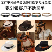 DIY Hat Decoration Band for Cowboy and Straw Hats
