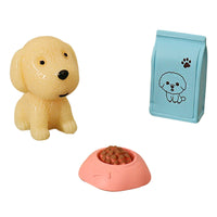 Miniature Dog Figurines 4-Piece Set for Dollhouse Decoration and Micro Landscape