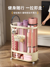 Large Capacity Sports Equipment Storage Basket for Basketballs Jump Ropes Yoga Mats