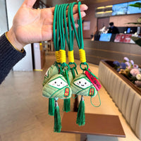 Plush Zongzi Keychain Pendant for Backpacks and Gifts