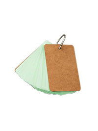Portable Ring-Bound Blank Flashcards for Vocabulary Learning, Small Memo Pad with Detachable Iron Ring