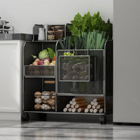 Multi-layer Rolling Kitchen Storage Rack for Vegetables and Fruits