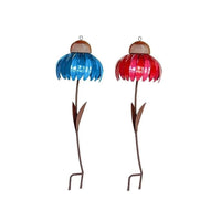 Metal Flower Hummingbird Feeder for Garden and Outdoor Decor
