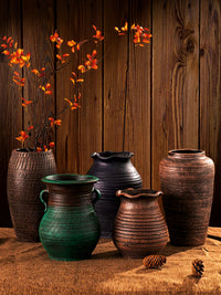 Chinese Retro Ceramic Vase for Hydroponic or Dried Flowers, Living Room Decor