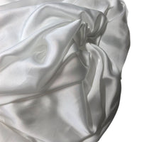 Satin Chiffon White Printed Fabric with Pearl Luster for Scarves and Pajamas