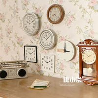 Dollhouse Miniature Wall Clock for OB11 BJD Dolls, 1:12 Scale Decor Accessory