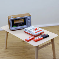 Dollhouse Miniature Retro TV & Game Console Set, 1:12 Scale Living Room Accessories