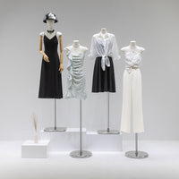 Female Flat Mannequin Torso with Adjustable Stand for Clothing Display