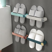 Wall-Mounted Slipper Rack for Bathroom, Punch-Free Multi-Layer Space-Saving Organizer