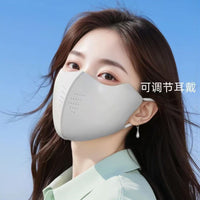Summer UV Protection Face Mask with Eye Corner Coverage, Breathable & Adjustable Earloop Sunscreen Mask