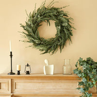 Large Artificial Eucalyptus Willow Wreath for Front Door Wall Window Decor