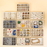 Velvet Jewelry Drawer Organizer Tray for Rings, Earrings, Necklaces, and Bracelets