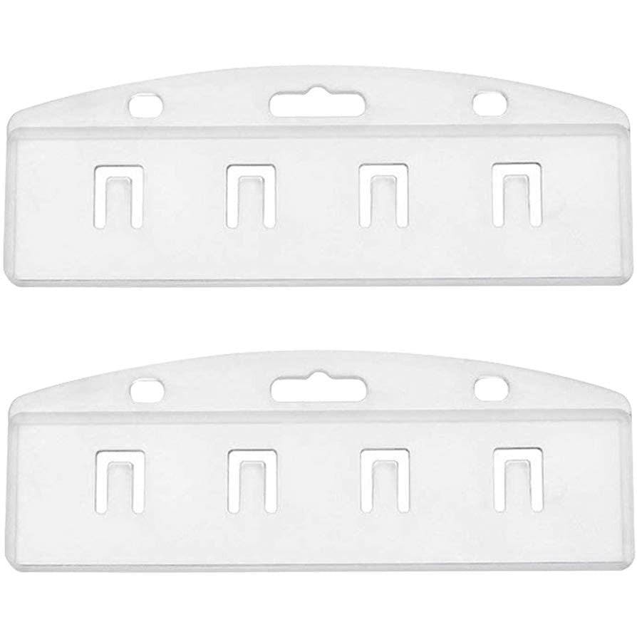 Frosted Transparent ID Card Holder Badge Clip for Amazon Hot Sale