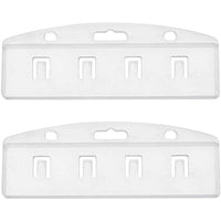 Frosted Transparent ID Card Holder Badge Clip for Amazon Hot Sale