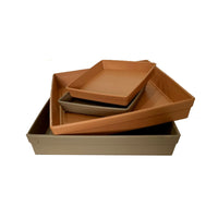 Square Plastic Plant Pot Saucer Thickened Drip Tray for Planters Imitation Ceramic Base