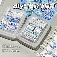 Clear Flip-Top Storage Box for Small Cards, Desktop Organizer, Dustproof Plastic Case for OPP Bags & Handbooks