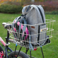 Stainless Steel Bicycle Rear Basket with Quick Release Rack for Mountain Bikes