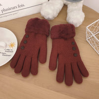 Winter Thermal Cashmere Knit Gloves with Touchscreen Function for Cycling