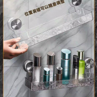 Suction Cup Wall-Mounted Bathroom Storage Shelf for Toilet and Washbasin
