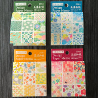 Japanese Mino Washi Square Sticky Notes - Unique Designs, Beautiful Paper Art, Takeo Paper Card Color Swatch