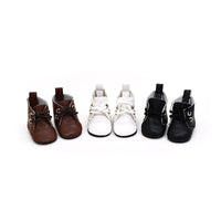 20CM Cotton Doll Shoes for Plush Figures - PU Leather Boots & Dress-Up Toy Accessories