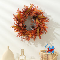 Autumn Berry Eucalyptus Wreath for Halloween & Fall Decor