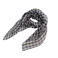 Japanese Retro Plaid Square Scarf for Women - Versatile Neck Accessory