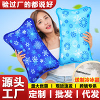 Cooling Gel Pillow for Summer Relief - Water-Filled Ice Pad for Humans and Pets