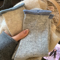 Soft Lambswool Blend Thermal Socks for Women, Korean Style Mid-Calf, Thickened and Fleece-Lined for Autumn/Winter