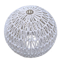 Handwoven Paper Rope and Bamboo Bohemian Lampshade for Living Room and Bedroom
