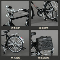 1:10 Scale Retro Alloy Bicycle Model DIY Assembly Toy with Display Stand
