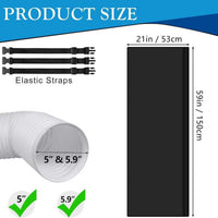 AC Exhaust Hose Insulation Sleeve for 5-5.9 Inch Hoses, Dustproof & Heat Resistant