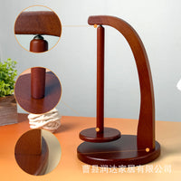 Wooden Rotating Yarn Holder with Magnetic Base for Knitting and Crocheting