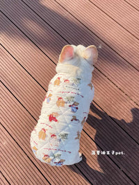 Pet Christmas Rabbit Vest Warm Cotton-Padded Dog Coat for Autumn/Winter