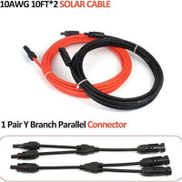MC4 Solar Panel Extension Cable with Male/Female Connectors, 4/6 sq mm DC Photovoltaic Wire