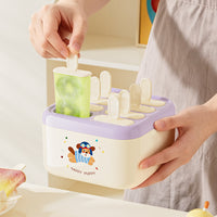 Puppy Ice Cream Mold Food-Grade DIY Creative Popsicle Maker with Lid Ice Cube Tray for Home Kitchen