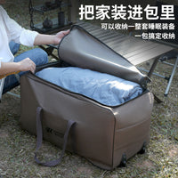 Large Capacity Foldable Rolling Duffle Bag for Travel, Camping, and Picnic Gear