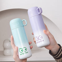 Cartoon Cute 316 Stainless Steel Insulated Water Bottle with Handle, Dual-Use Lid, 480ml
