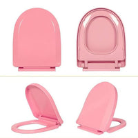 Kids Soft Close Toilet Seat with Slow Lowering Hinge for Toddlers and Children, Bottom Mounted