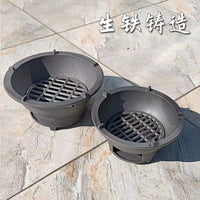 Cast Iron Charcoal Grill Stove for BBQ, Heating, Soup, Tea, and Outdoor Cooking